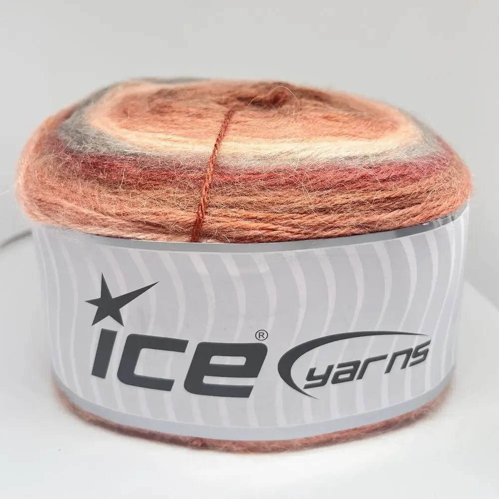 ICE Yarns Cakes Mohair, Camel Copper Salmon Beige